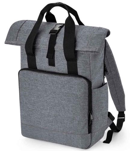 BagBase Recycled Twin Handle Roll-Top Laptop Backpack - GYM - ONE